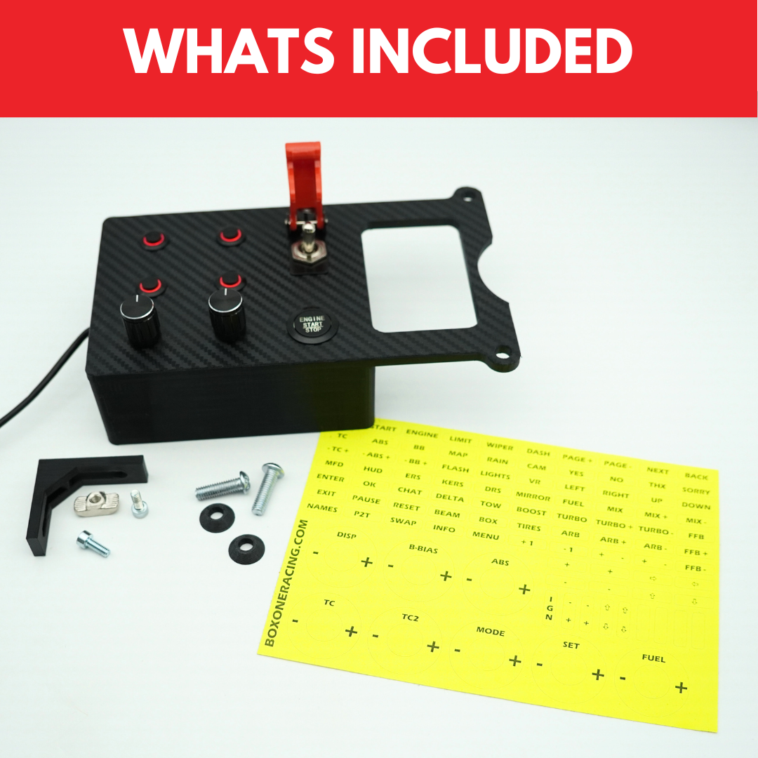 BoxOneRacing Fanatec Button Box mit Sticker