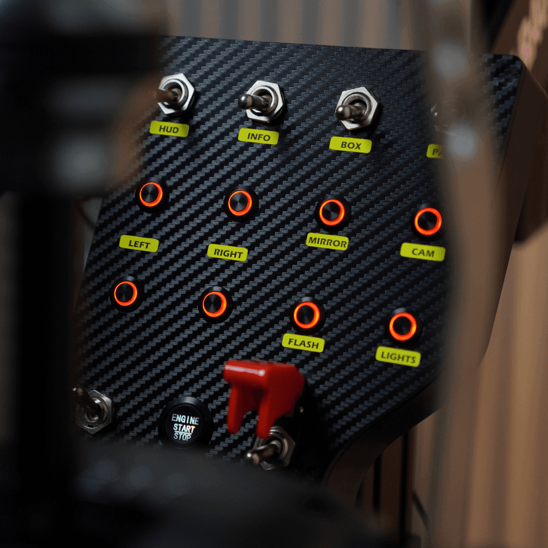 Simracing Sticker Sheet - Neon Gelb