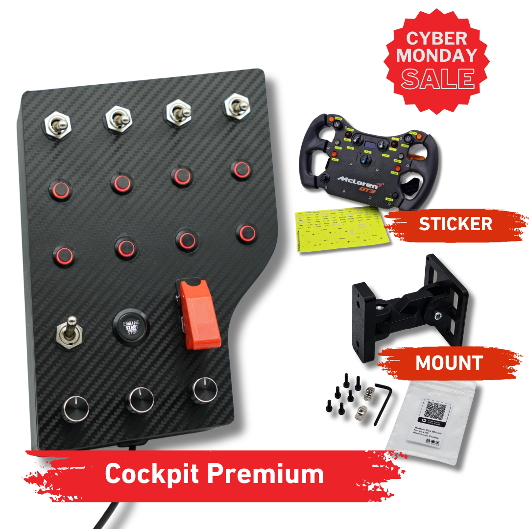 Cockpit Premium Simracing Button Box - BW