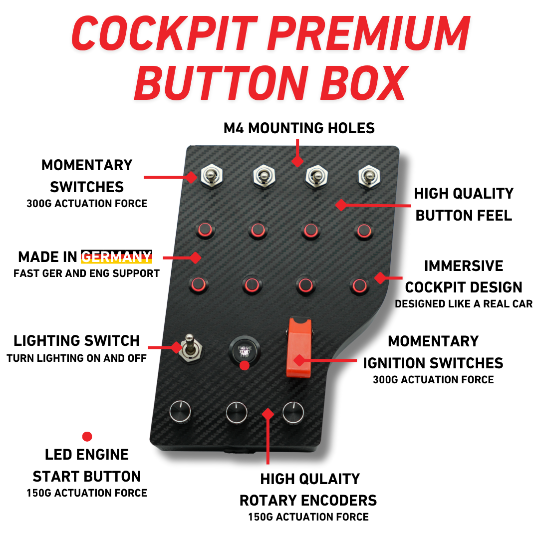 Cockpit Premium Simracing Button Box - BW
