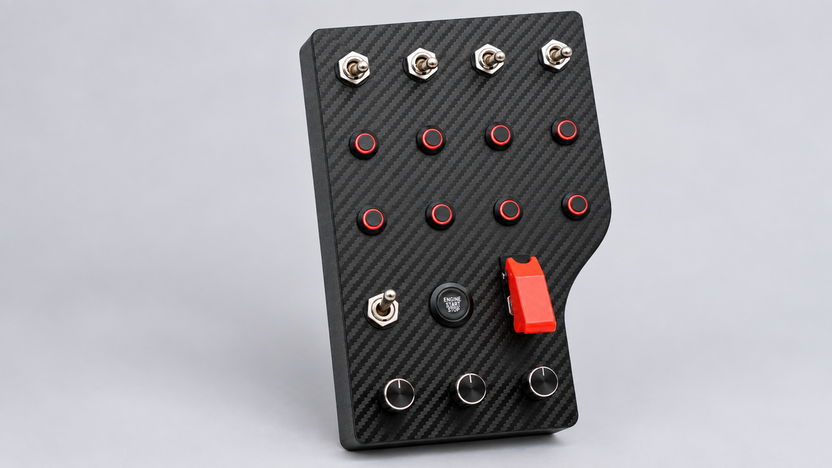 Cockpit Premium 4010 – vollständige Buttonbox mit geschwungener Kontur