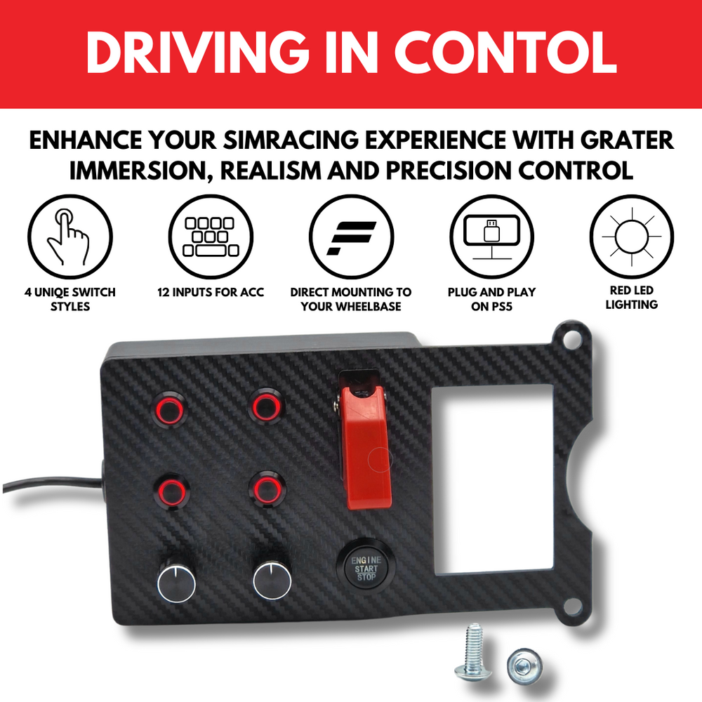 Funatech Control Box XBOX Fanatec Button Box for ACC | GT-T2-F Button Box for Simracers