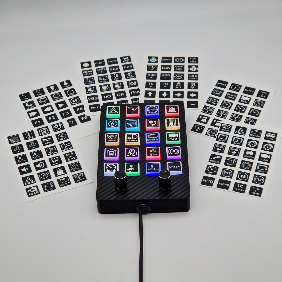 Simracing Sticker with Icons for Simracing and ETS