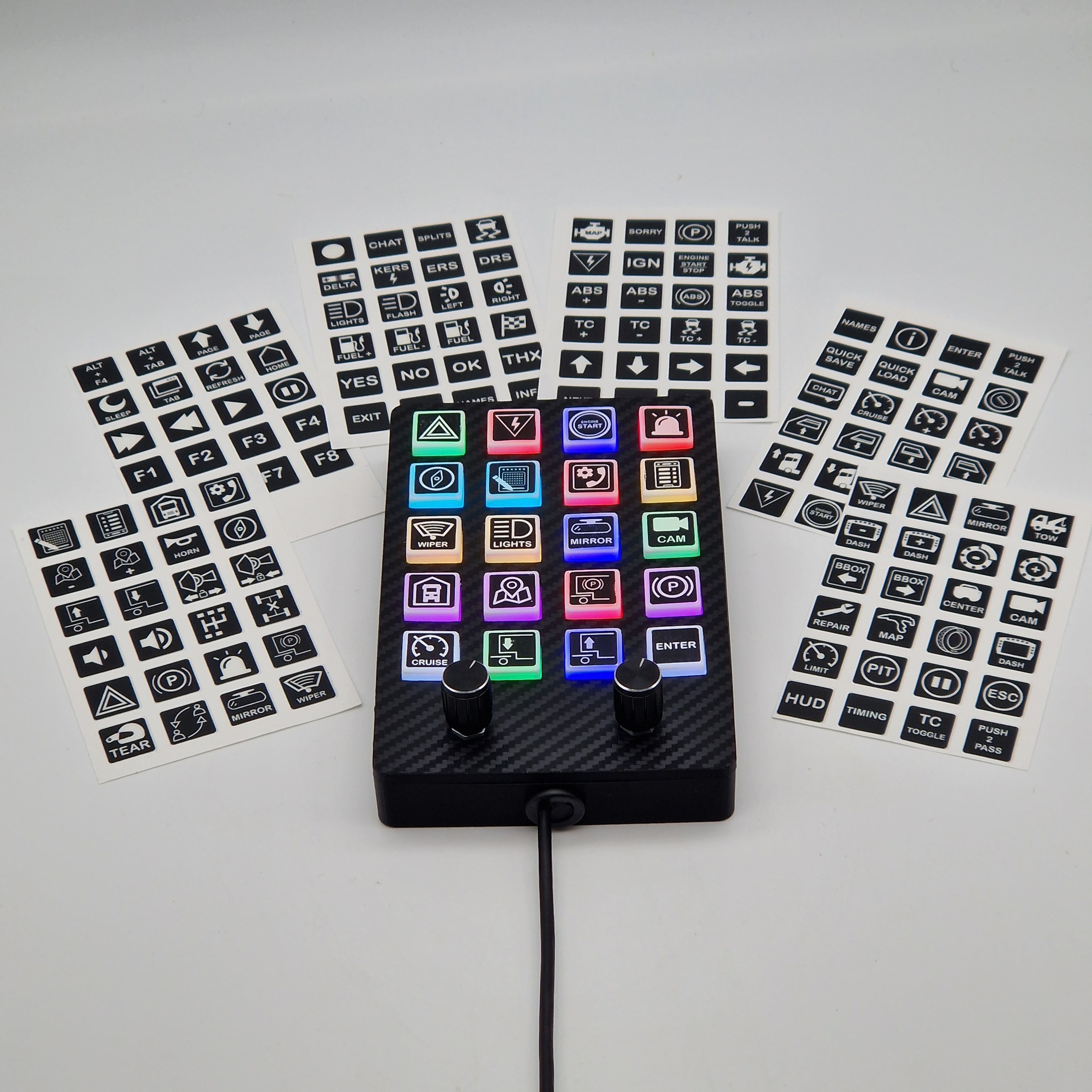 Simracing Sticker with Icons for Simracing and ETS