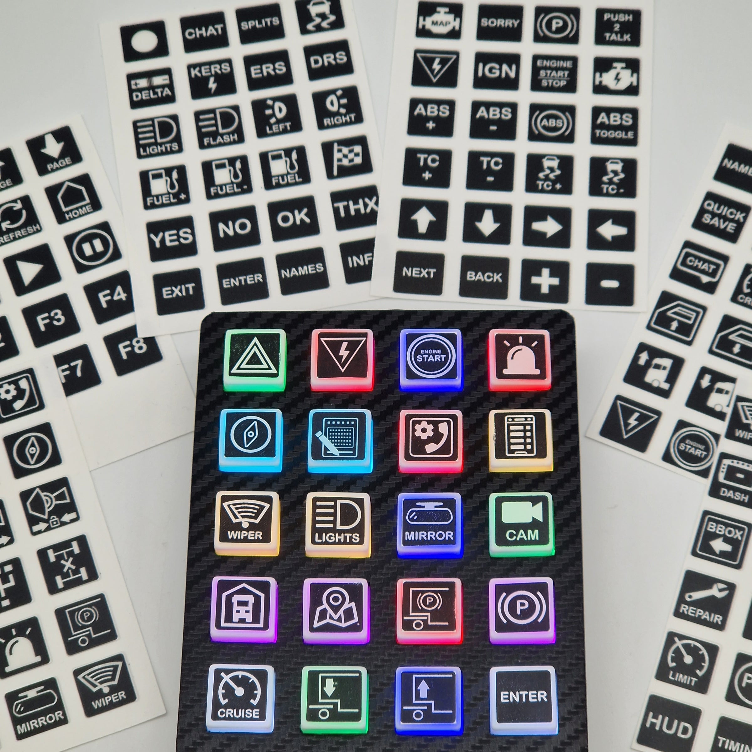 Simracing Sticker with Icons for Simracing and ETS