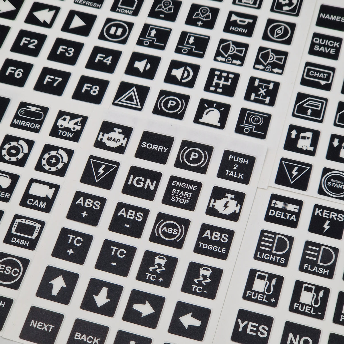 Simracing Sticker with Icons for Simracing and ETS