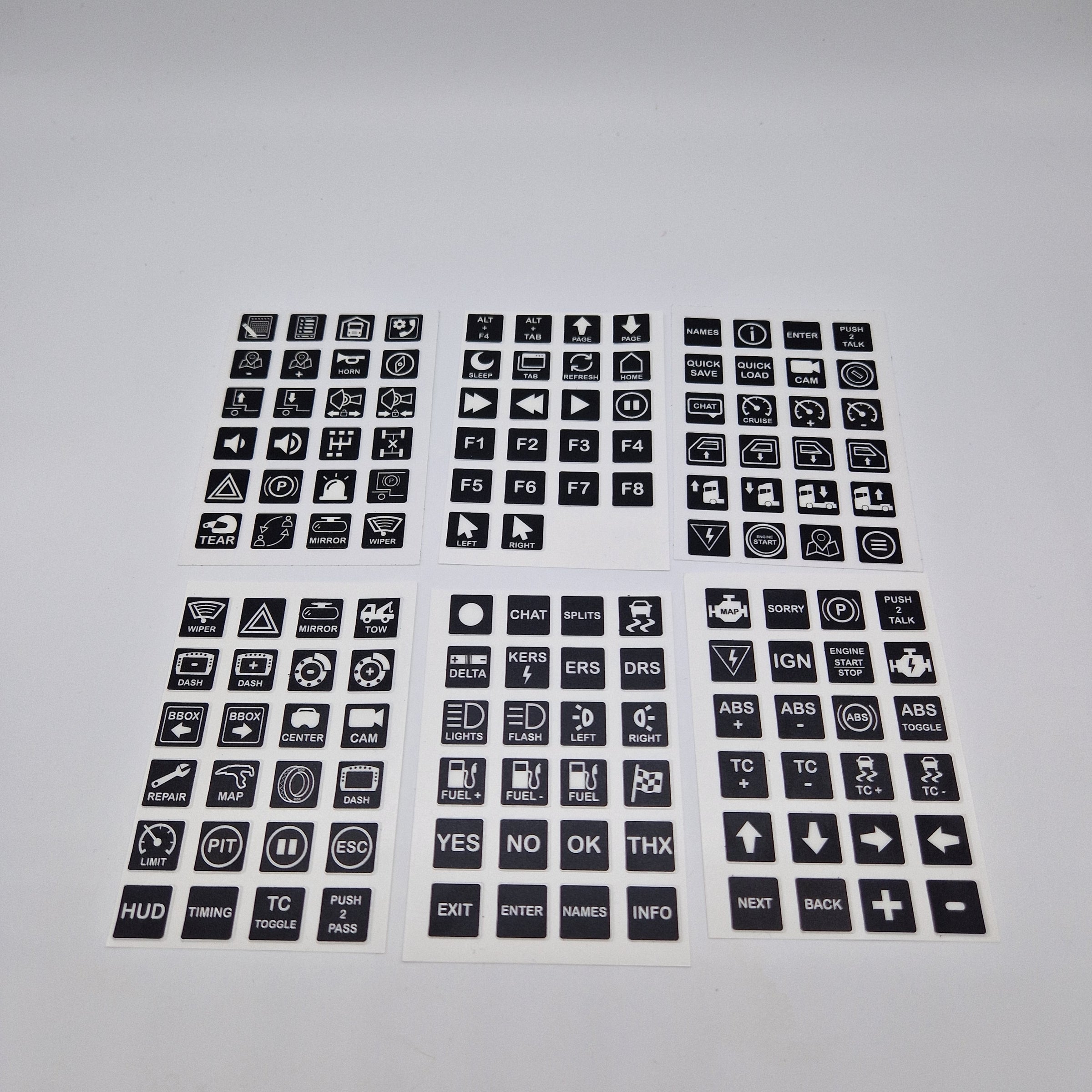 Simracing Sticker with Icons for Simracing and ETS