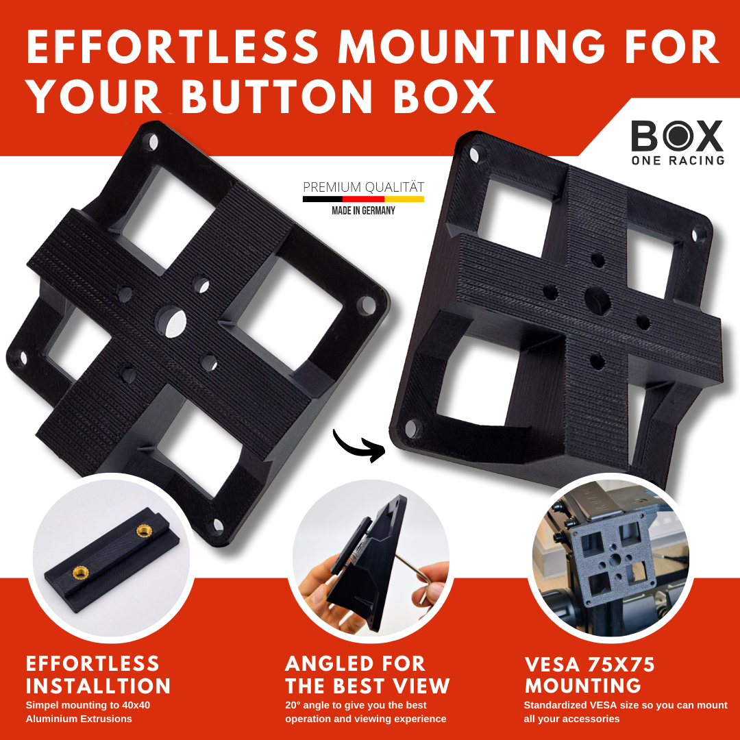 Universal 40x40 Aluminium Profil Halterung für BoxOneRacing Button Boxes