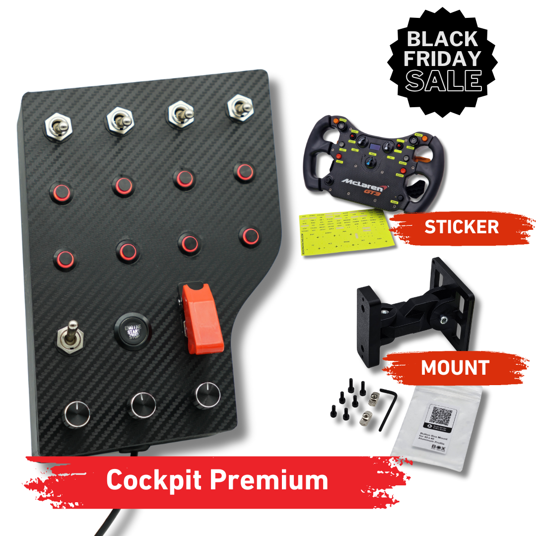 Cockpit Premium Simracing Button Box - BW